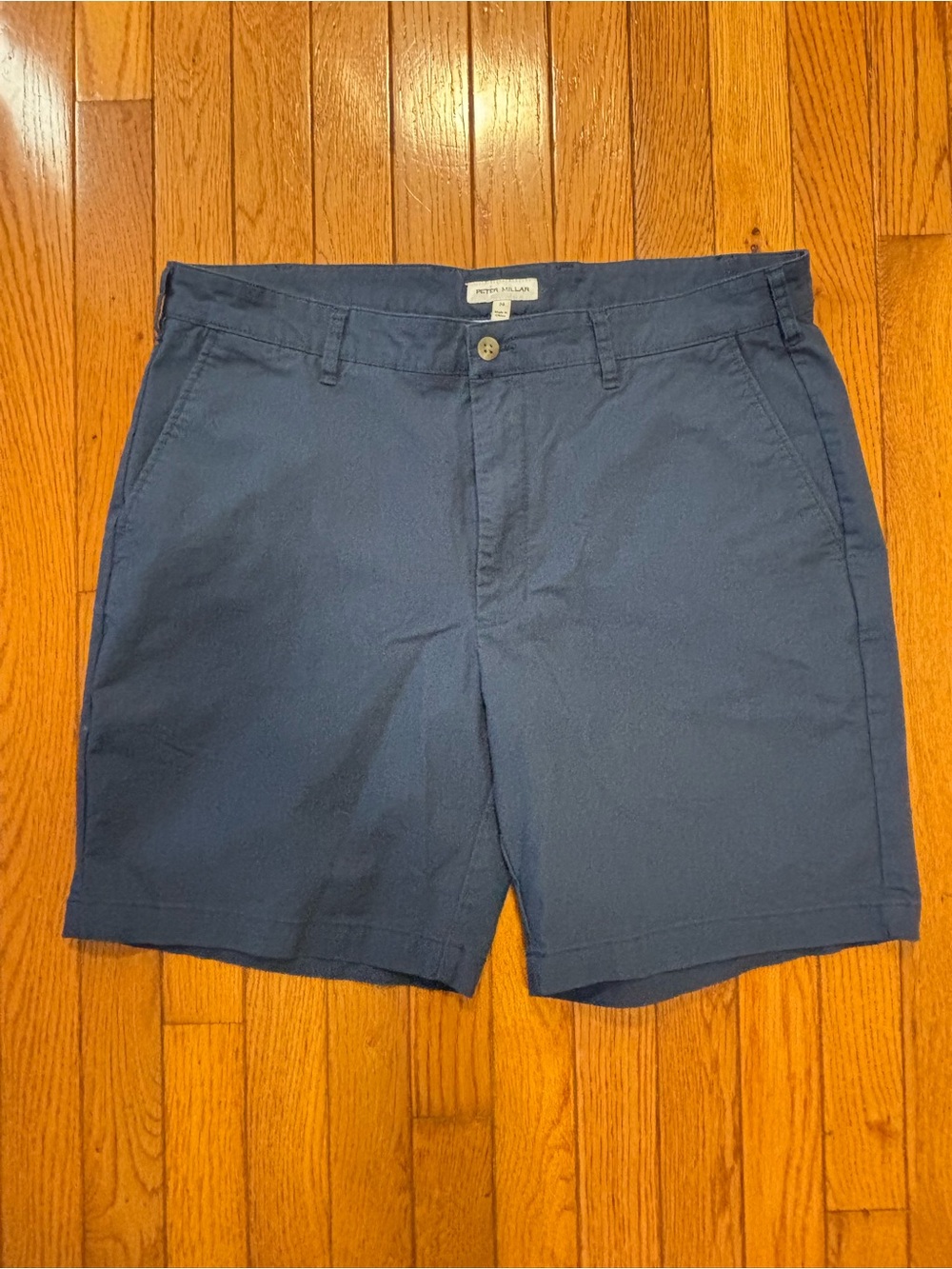 Peter Millar Men’s Navy Crown Comfort Shorts Flat Front Solid Classic Fit